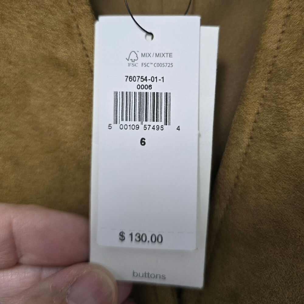 NWT Banana Republic Vegan Suede Knee Length Dress Size 6 - Picture 9 of 10